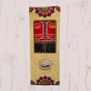Govinda Amber Sandal Incense Sticks - Aromatherapy & Meditation - 6 Pack Box